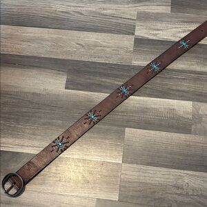 Brown Embellished Women's Belt